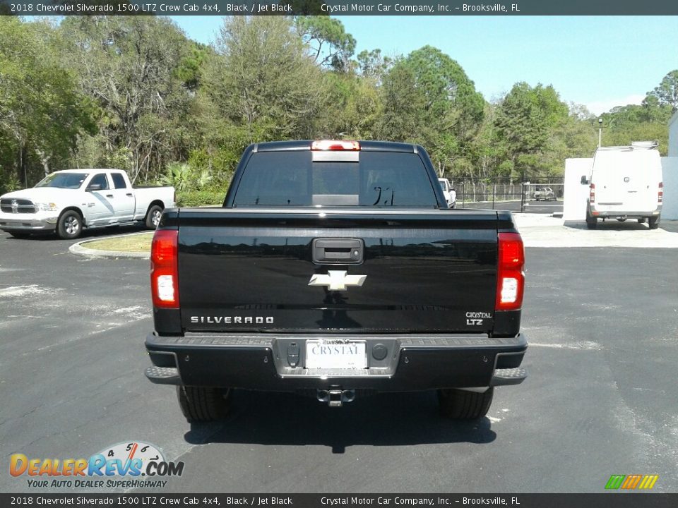 2018 Chevrolet Silverado 1500 LTZ Crew Cab 4x4 Black / Jet Black Photo #4