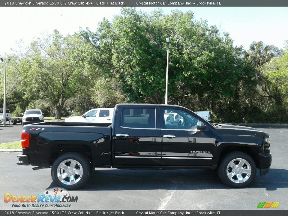 2018 Chevrolet Silverado 1500 LTZ Crew Cab 4x4 Black / Jet Black Photo #6