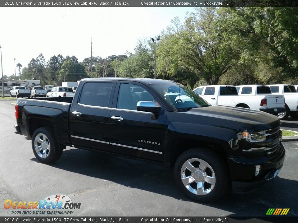 2018 Chevrolet Silverado 1500 LTZ Crew Cab 4x4 Black / Jet Black Photo #7