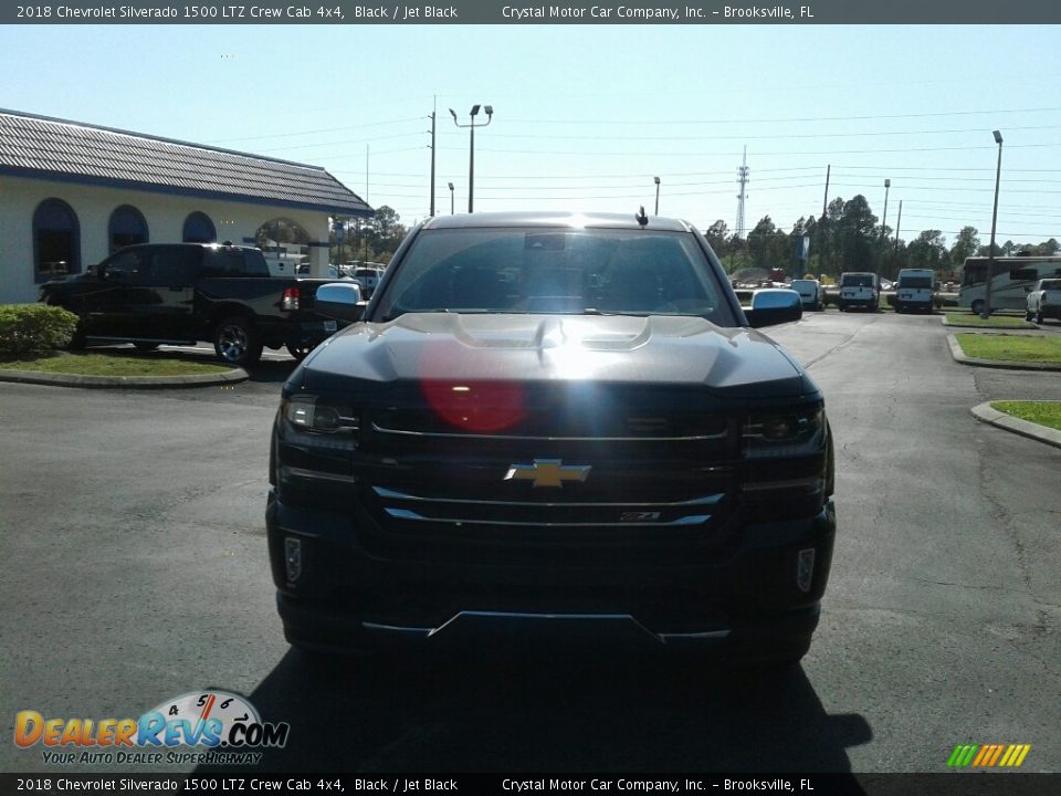 2018 Chevrolet Silverado 1500 LTZ Crew Cab 4x4 Black / Jet Black Photo #8