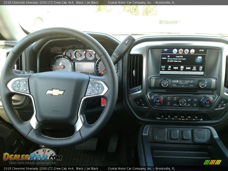 2018 Chevrolet Silverado 1500 LTZ Crew Cab 4x4 Black / Jet Black Photo #13