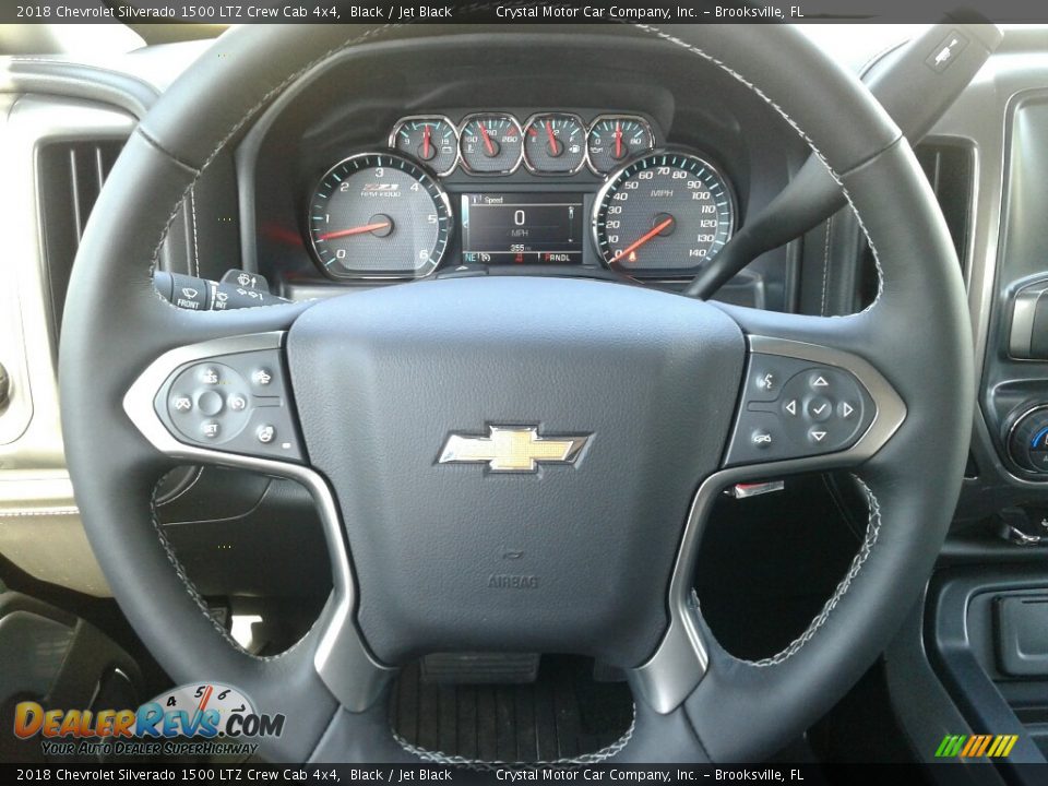 2018 Chevrolet Silverado 1500 LTZ Crew Cab 4x4 Black / Jet Black Photo #14