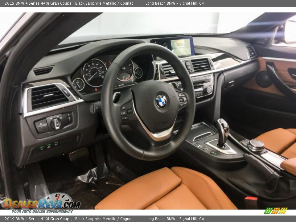 2019 BMW 4 Series 440i Gran Coupe Black Sapphire Metallic / Cognac Photo #18