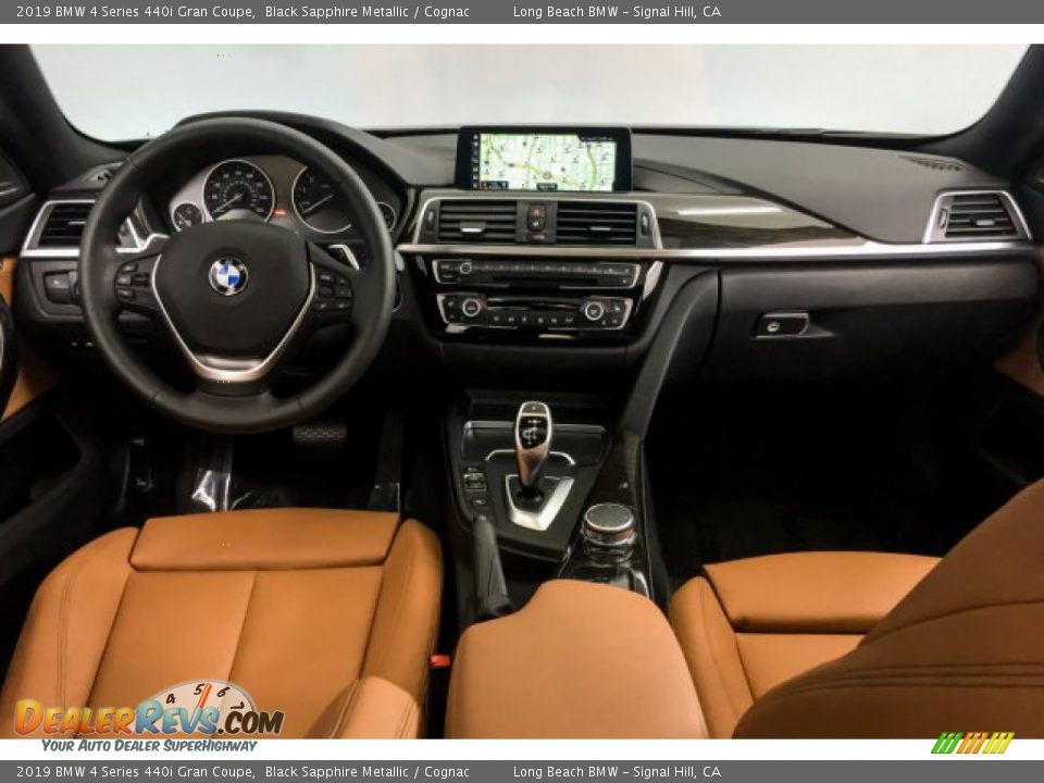 2019 BMW 4 Series 440i Gran Coupe Black Sapphire Metallic / Cognac Photo #20