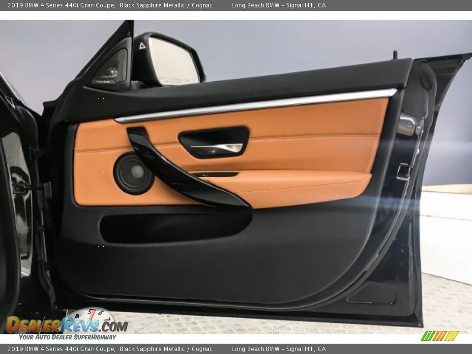 2019 BMW 4 Series 440i Gran Coupe Black Sapphire Metallic / Cognac Photo #27
