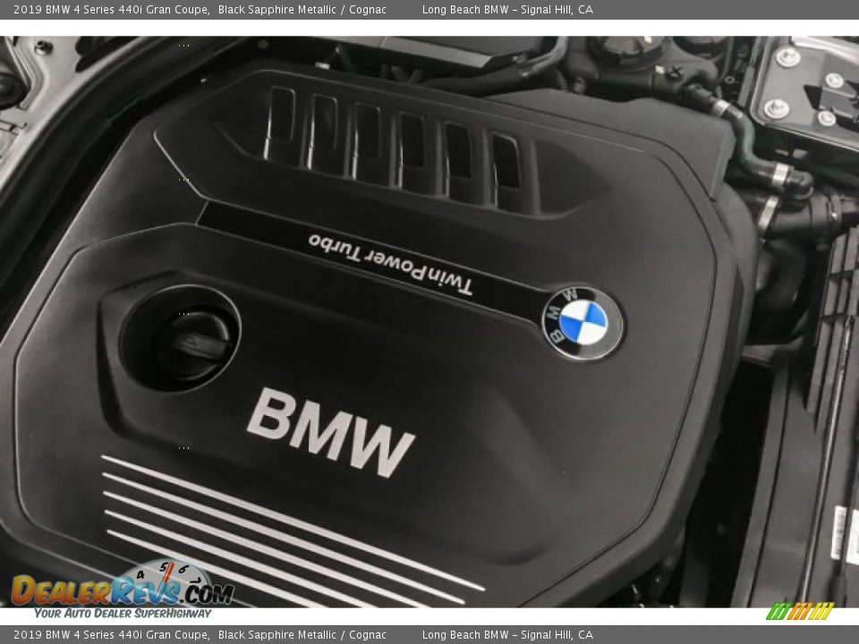 2019 BMW 4 Series 440i Gran Coupe Black Sapphire Metallic / Cognac Photo #28