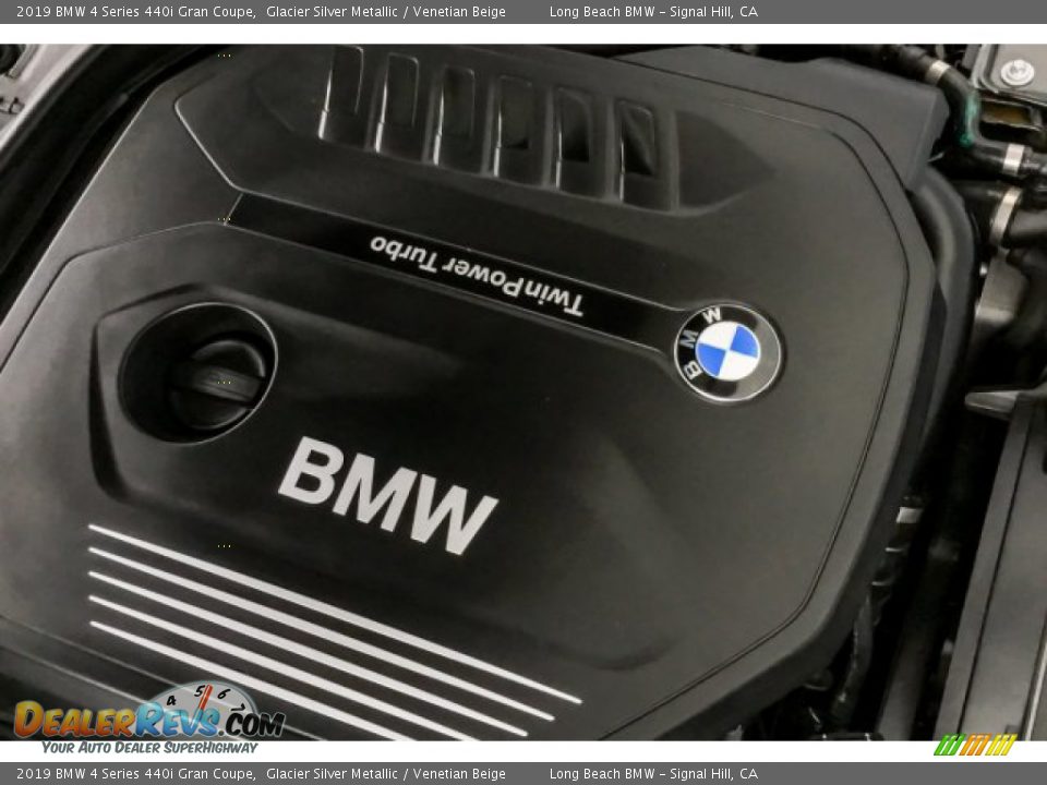 2019 BMW 4 Series 440i Gran Coupe Glacier Silver Metallic / Venetian Beige Photo #30