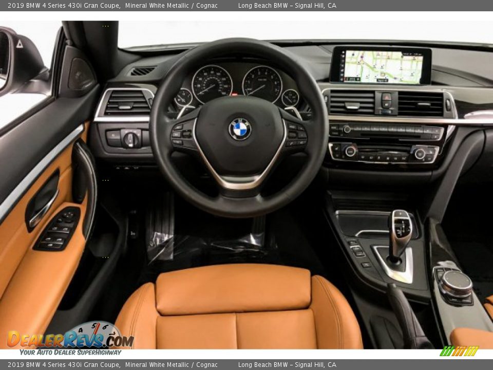 2019 BMW 4 Series 430i Gran Coupe Mineral White Metallic / Cognac Photo #4