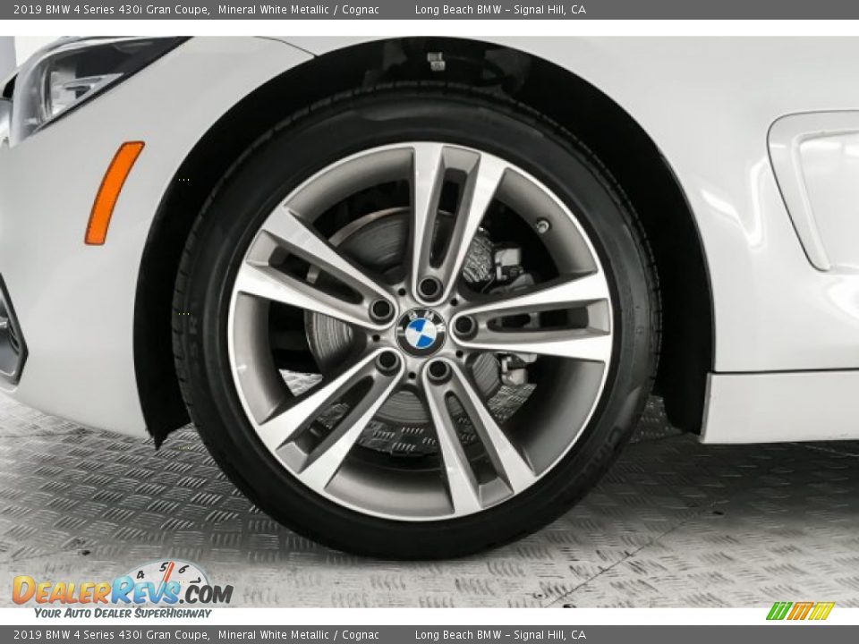 2019 BMW 4 Series 430i Gran Coupe Mineral White Metallic / Cognac Photo #8