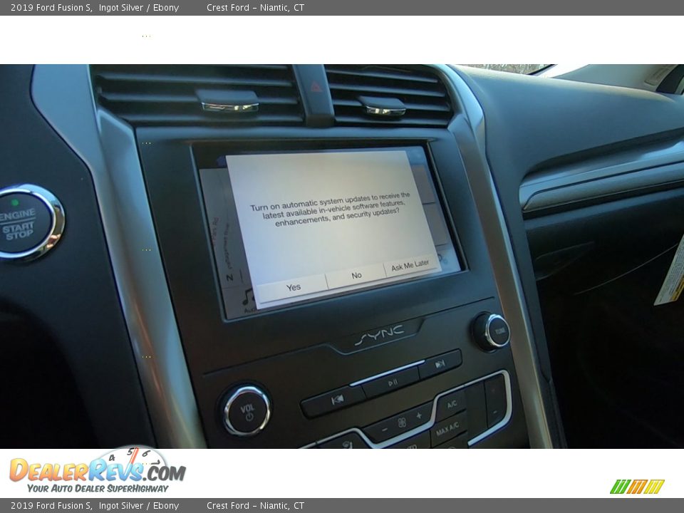 2019 Ford Fusion S Ingot Silver / Ebony Photo #14