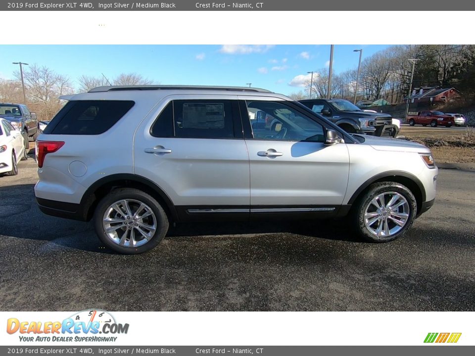 2019 Ford Explorer XLT 4WD Ingot Silver / Medium Black Photo #8