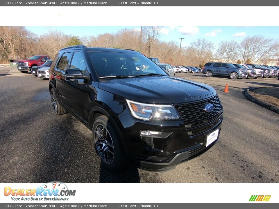 2019 Ford Explorer Sport 4WD Agate Black / Medium Black Photo #1