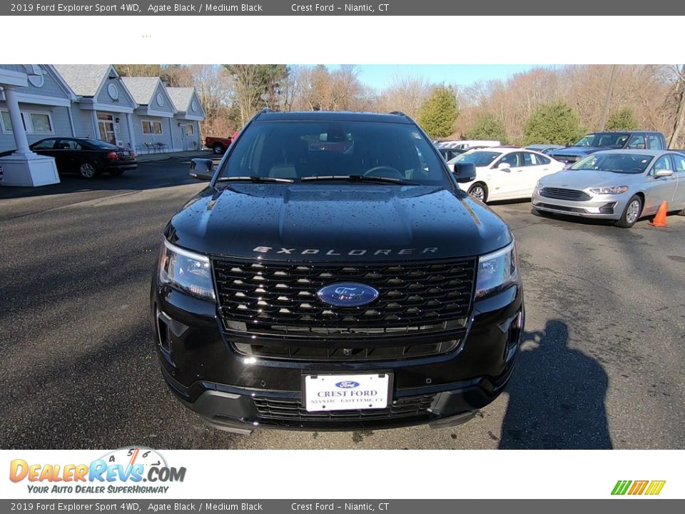 2019 Ford Explorer Sport 4WD Agate Black / Medium Black Photo #2