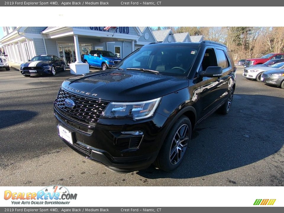 2019 Ford Explorer Sport 4WD Agate Black / Medium Black Photo #3