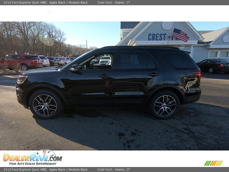 2019 Ford Explorer Sport 4WD Agate Black / Medium Black Photo #4