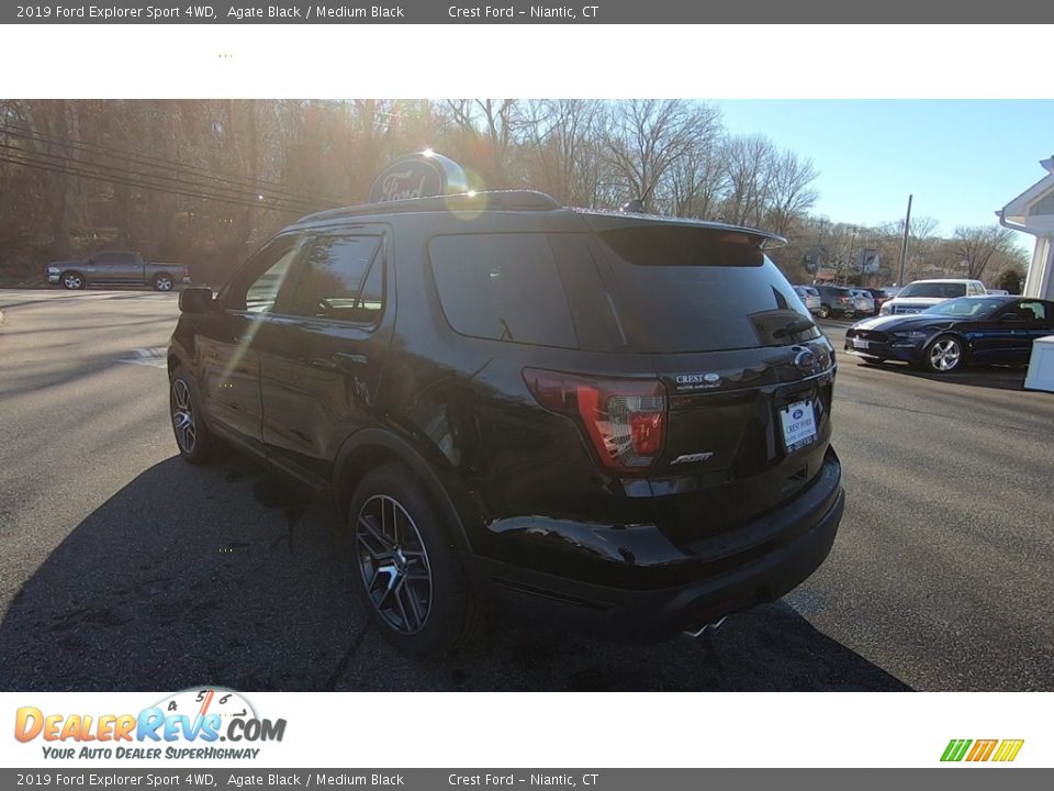 2019 Ford Explorer Sport 4WD Agate Black / Medium Black Photo #5