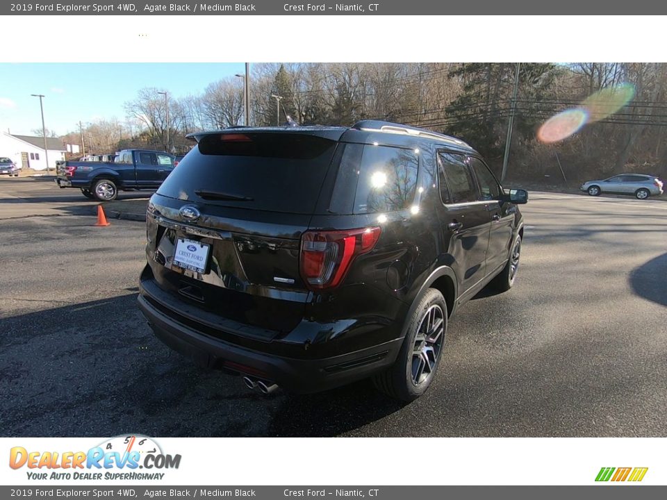 2019 Ford Explorer Sport 4WD Agate Black / Medium Black Photo #7