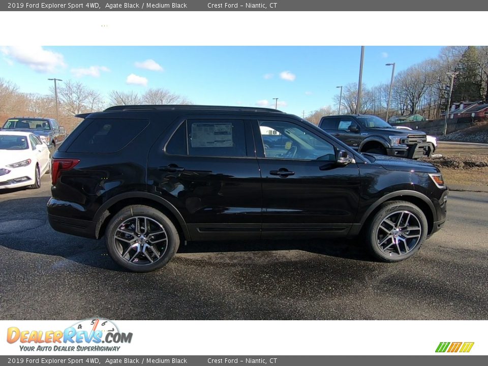 2019 Ford Explorer Sport 4WD Agate Black / Medium Black Photo #8