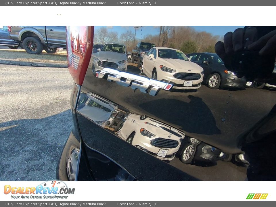 2019 Ford Explorer Sport 4WD Agate Black / Medium Black Photo #9