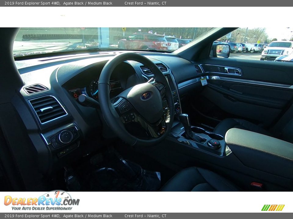 2019 Ford Explorer Sport 4WD Agate Black / Medium Black Photo #10