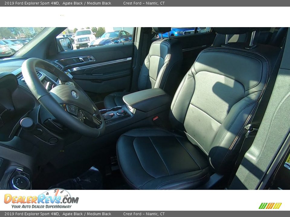 2019 Ford Explorer Sport 4WD Agate Black / Medium Black Photo #11