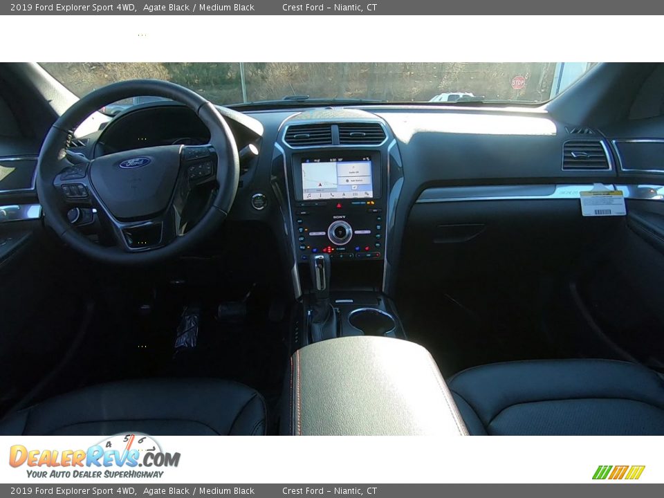 2019 Ford Explorer Sport 4WD Agate Black / Medium Black Photo #18