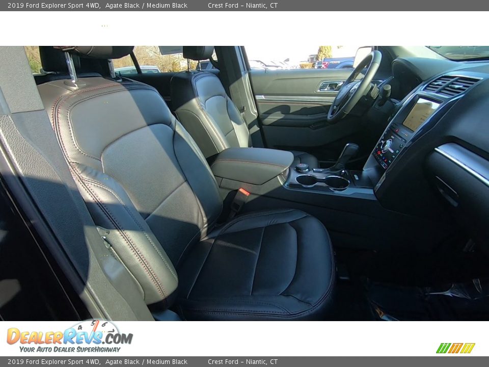 2019 Ford Explorer Sport 4WD Agate Black / Medium Black Photo #24