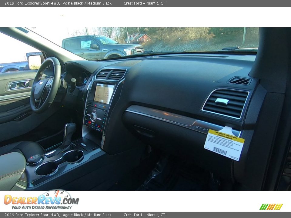 2019 Ford Explorer Sport 4WD Agate Black / Medium Black Photo #25