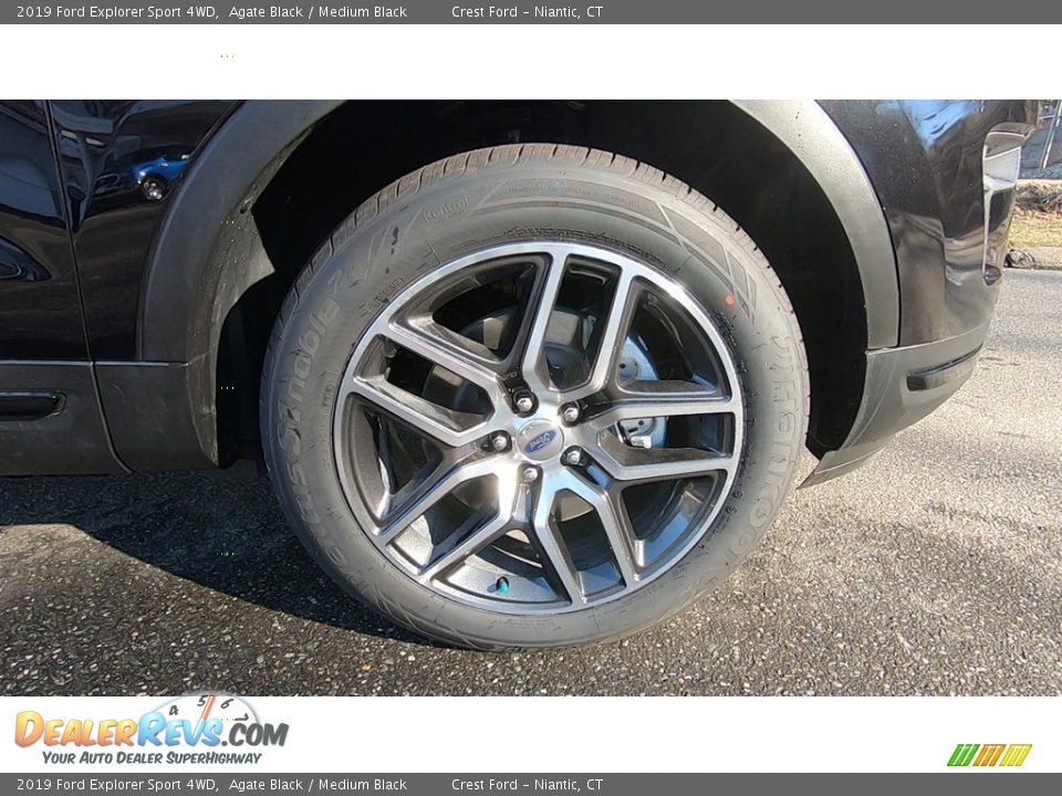 2019 Ford Explorer Sport 4WD Agate Black / Medium Black Photo #26