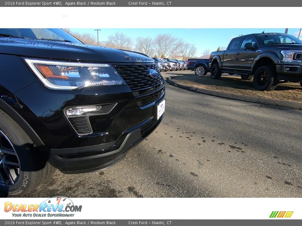 2019 Ford Explorer Sport 4WD Agate Black / Medium Black Photo #27