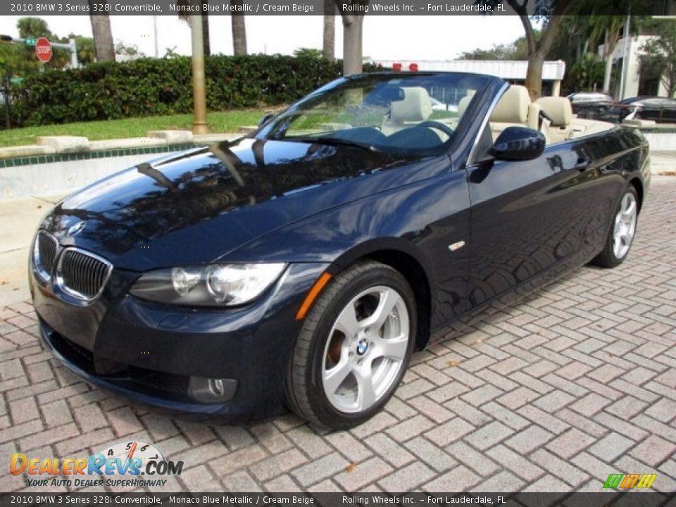 2010 BMW 3 Series 328i Convertible Monaco Blue Metallic / Cream Beige Photo #9