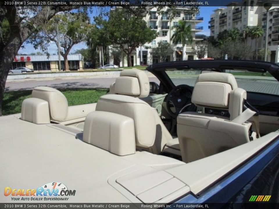 2010 BMW 3 Series 328i Convertible Monaco Blue Metallic / Cream Beige Photo #22