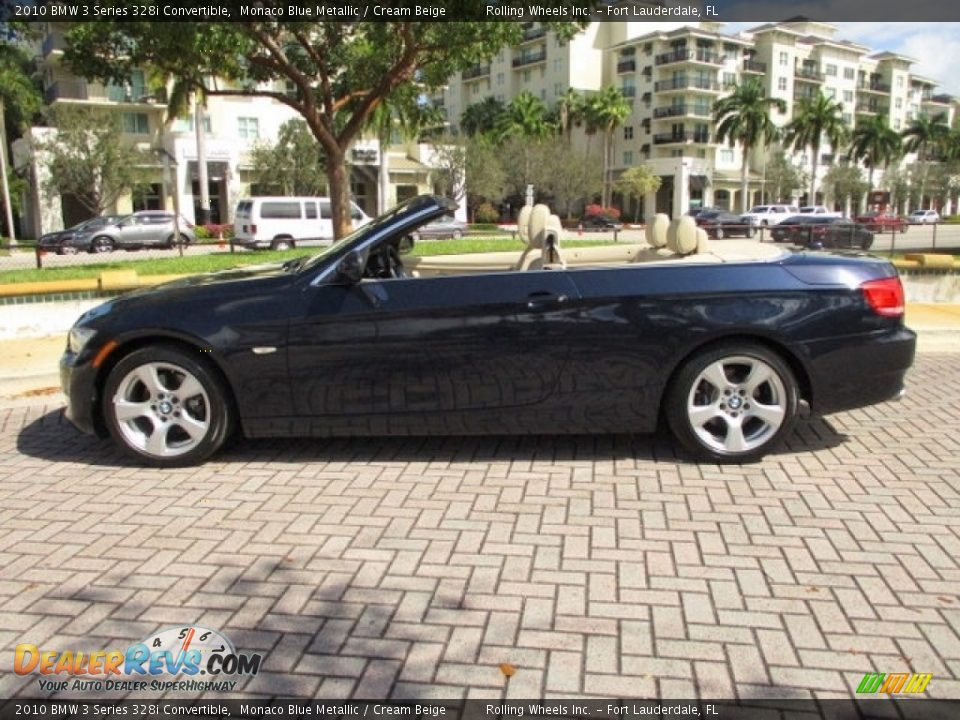 2010 BMW 3 Series 328i Convertible Monaco Blue Metallic / Cream Beige Photo #27