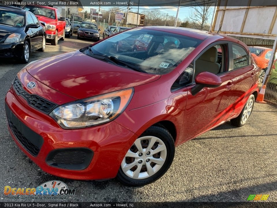 2013 Kia Rio LX 5-Door Signal Red / Black Photo #1