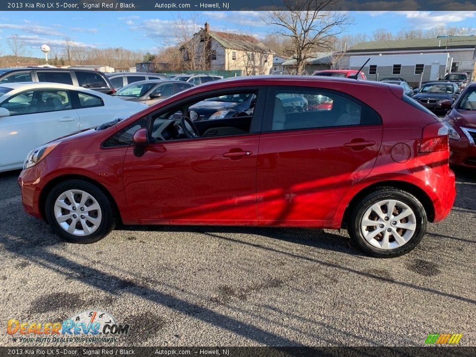2013 Kia Rio LX 5-Door Signal Red / Black Photo #4