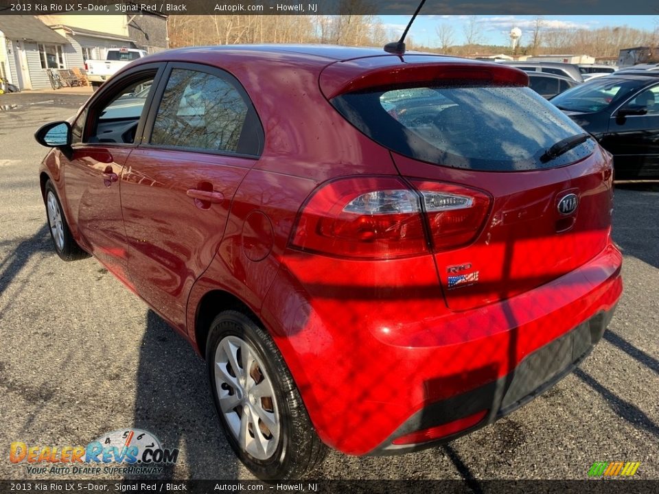 2013 Kia Rio LX 5-Door Signal Red / Black Photo #5