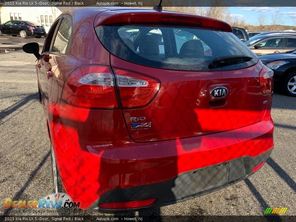 2013 Kia Rio LX 5-Door Signal Red / Black Photo #6