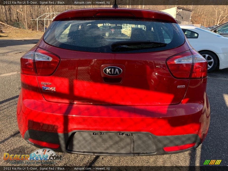 2013 Kia Rio LX 5-Door Signal Red / Black Photo #7