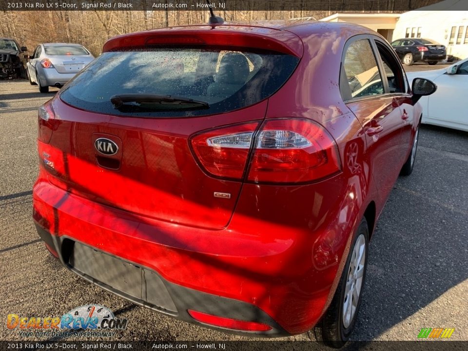 2013 Kia Rio LX 5-Door Signal Red / Black Photo #8