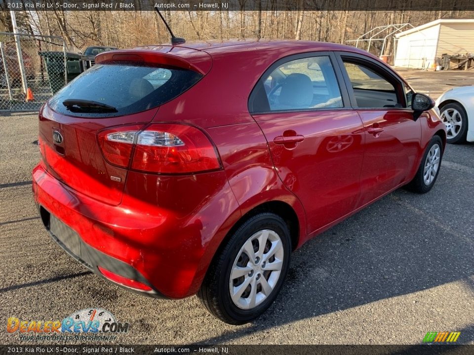 2013 Kia Rio LX 5-Door Signal Red / Black Photo #9