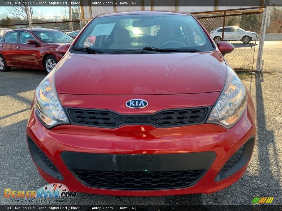 2013 Kia Rio LX 5-Door Signal Red / Black Photo #11