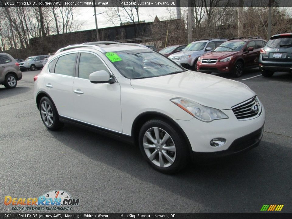 2011 Infiniti EX 35 Journey AWD MoonLight White / Wheat Photo #4