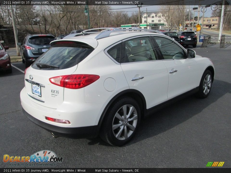 2011 Infiniti EX 35 Journey AWD MoonLight White / Wheat Photo #6