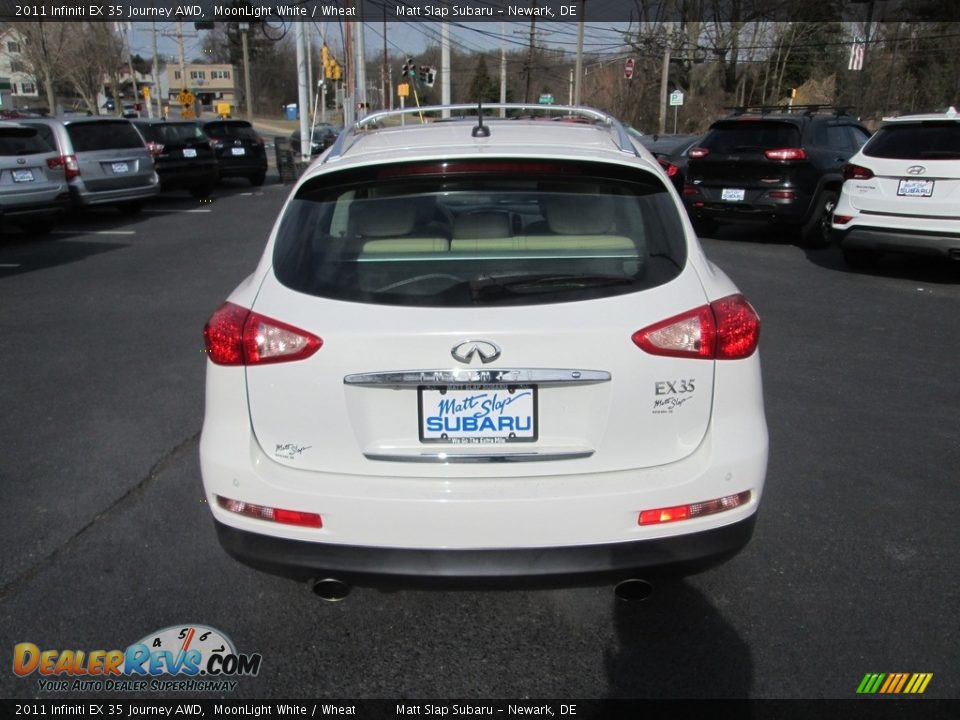 2011 Infiniti EX 35 Journey AWD MoonLight White / Wheat Photo #7