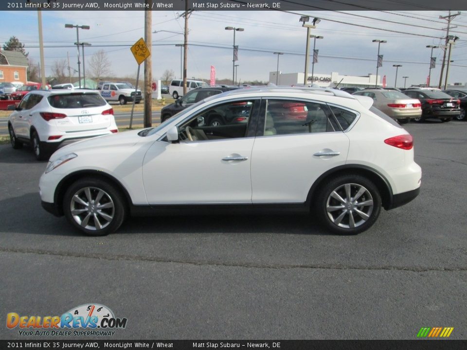 2011 Infiniti EX 35 Journey AWD MoonLight White / Wheat Photo #9