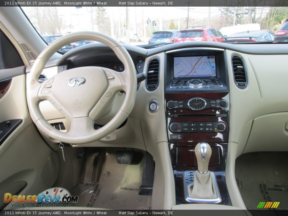 2011 Infiniti EX 35 Journey AWD MoonLight White / Wheat Photo #10
