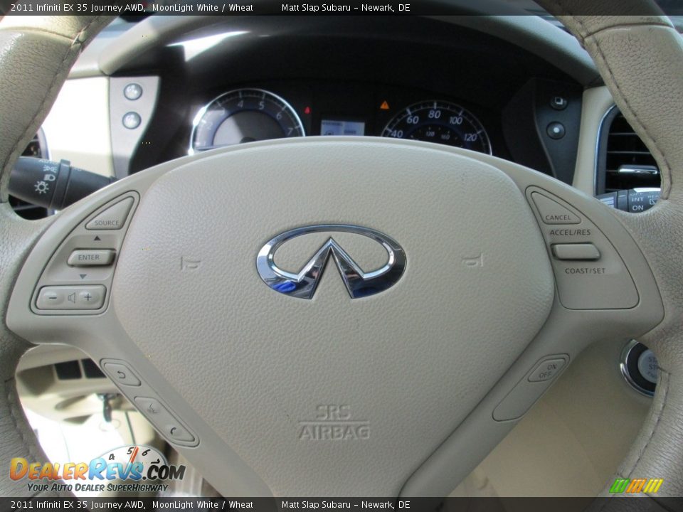 2011 Infiniti EX 35 Journey AWD MoonLight White / Wheat Photo #11