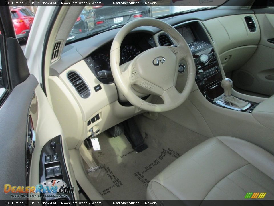 2011 Infiniti EX 35 Journey AWD MoonLight White / Wheat Photo #12