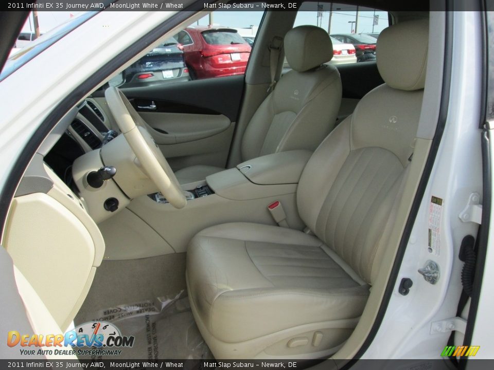 2011 Infiniti EX 35 Journey AWD MoonLight White / Wheat Photo #16