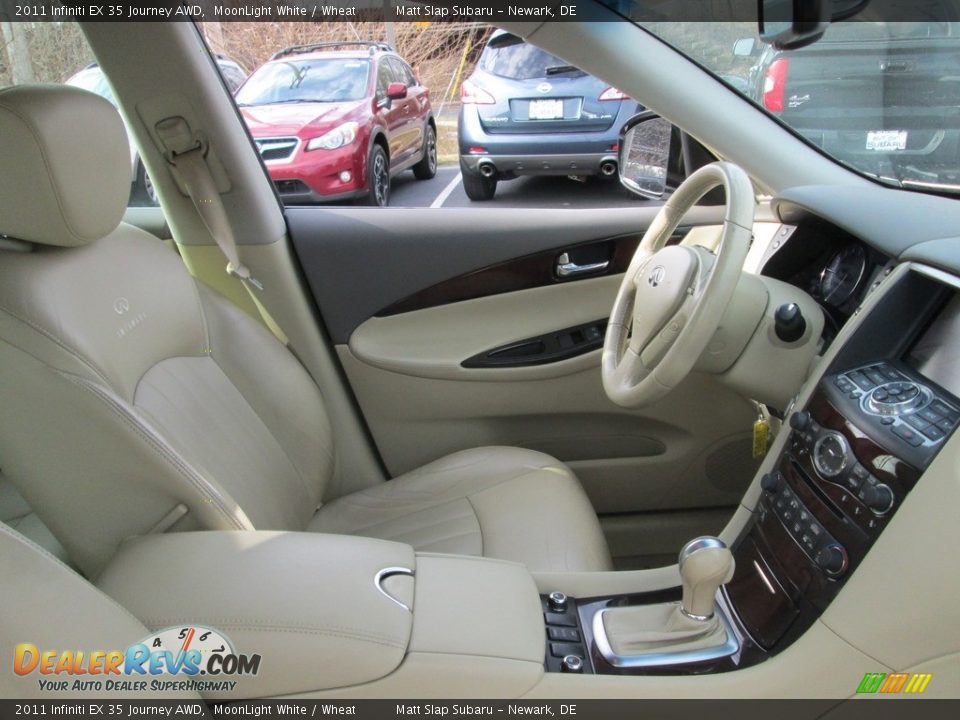 2011 Infiniti EX 35 Journey AWD MoonLight White / Wheat Photo #17